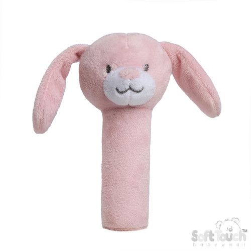 Pink Eco Recycled Bunny Squeaky Toy 