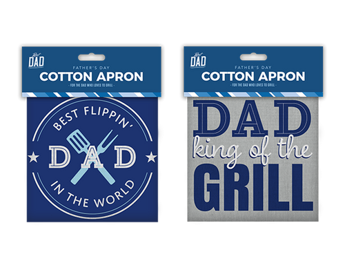 Fathers Day Cotton Apron (Assorted Designs) Fathers Day Cotton Apron (Assorted Designs)