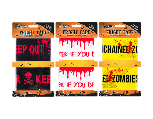 Halloween Fright Tape (Assorted) Halloween Fright Tape (Assorted)