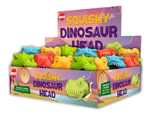 Squishy Dinosaur Head  (Assorted Designs)