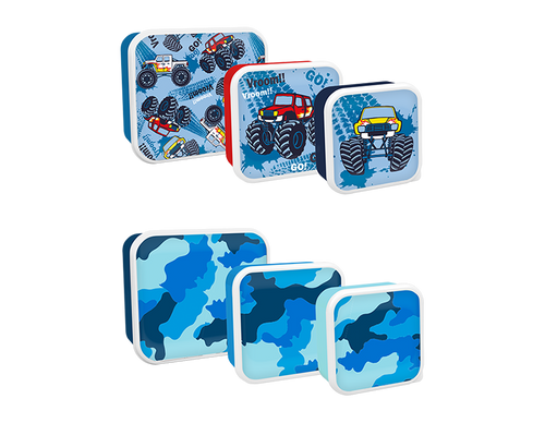 Pack of 3 Boys Printed Food Boxes (Assorted Designs)