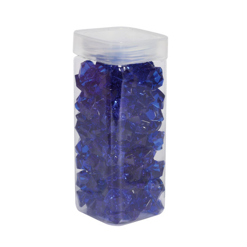 Large Dark Blue Acrylic Stones in Square Jar (300gr)