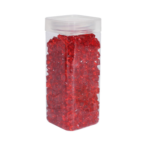 Small Red Acrylic Stones in Square Box (320gr) 