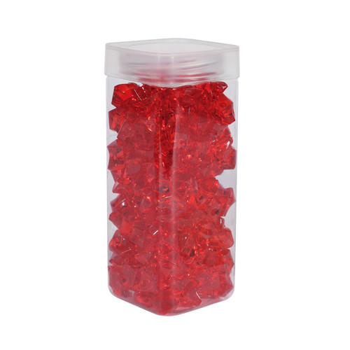 Large Red Acrylic Stones in Square Box (300gr) 