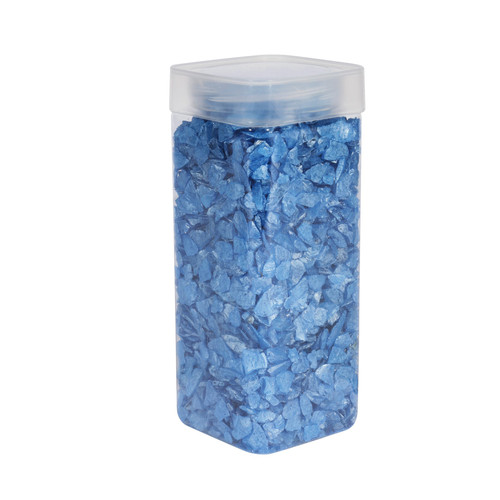 5-8mm Pearlised Blue Glass Pebbles (750gr)