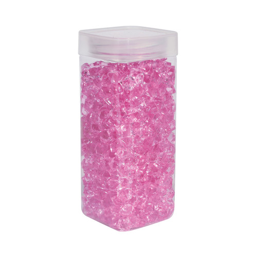Small Pink Acrylic Stones in Square Jar (320gr)