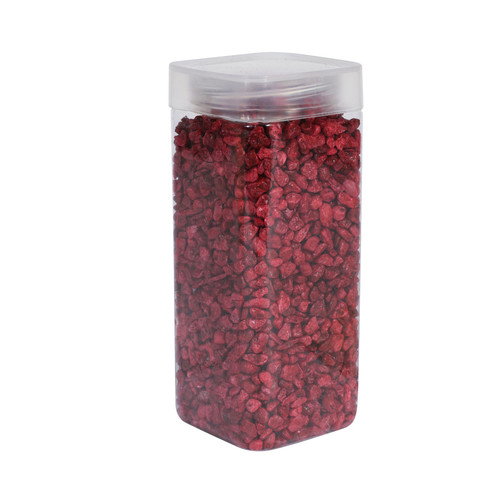  4-6mm Dark Red Pebbles in Square Jar (900gr)