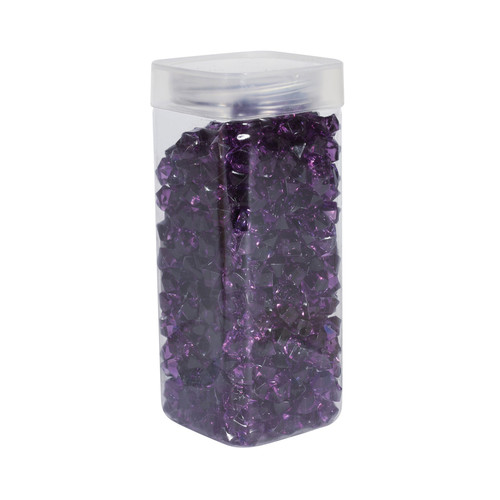 Small Purple Acrylic Stone in Square Jar (320gr)