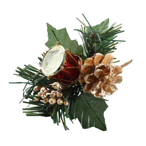 Christmas Pick with Red Drum (14cm) Christmas Pick with Red Drum (14cm)