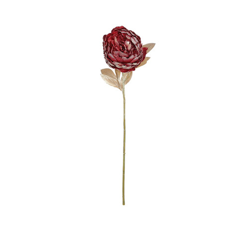 Metallic Red Peony Stem (66cm) Metallic Red Peony Stem (66cm)