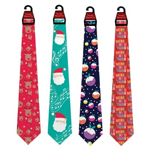 Plush Christmas Musical Tie (Assorted) Plush Christmas Musical Tie (Assorted)