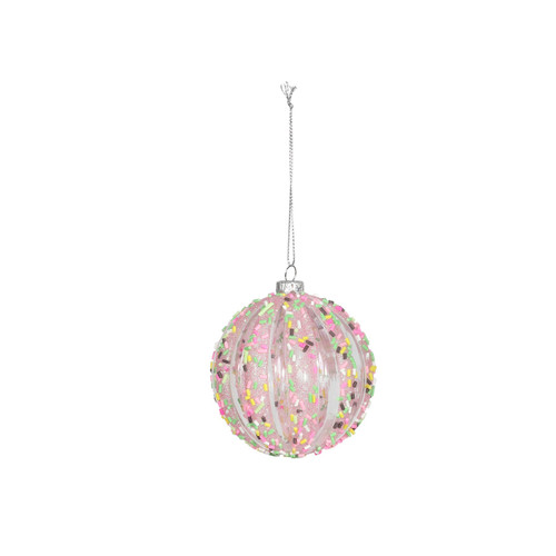 Pink Sequin Bauble (8cm) Pink Sequin Bauble (8cm)