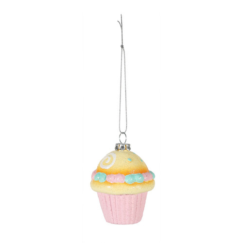 Pastel Cupcake Hanging Decoration (7cm) Pastel Cupcake Hanging Decoration (7cm)