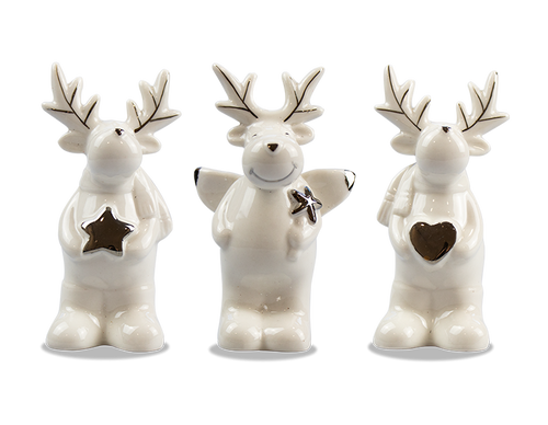 Ceramic Reindeer Ornament (Assorted) Ceramic Reindeer Ornament (Assorted)