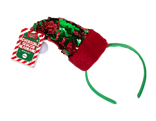 Reversible Sequin Elf Hat Headband