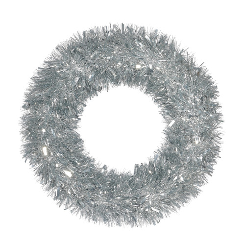 Silver Tinsel Wreath (57cm) Silver Tinsel Wreath (57cm)