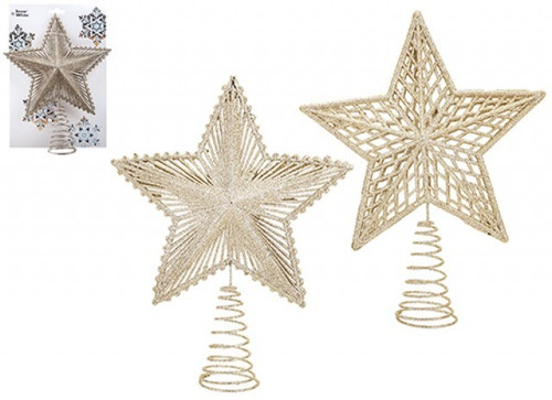 Champagne Large Star Tree Topper (Assorted) Champagne Large Star Tree Topper (Assorted)