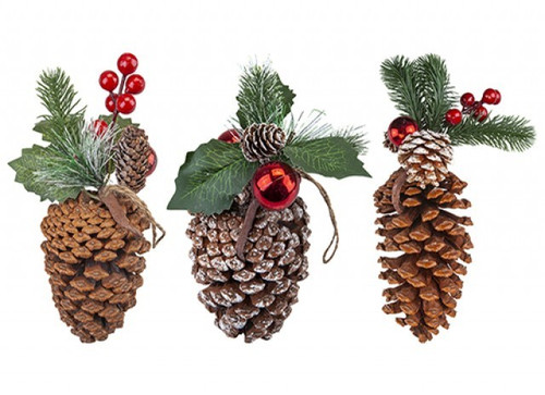 Hanging Pine Cone Decoration (Assorted) Hanging Pine Cone Decoration (Assorted)
