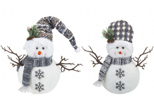 Fabric Snowman Decoration (Assorted) Fabric Snowman Decoration (Assorted)
