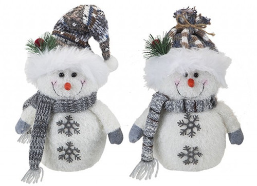 Fabric Snowman Decoration 12 inch (Assorted) Fabric Snowman Decoration 12 inch (Assorted)