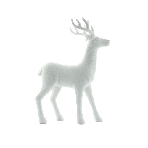 Glitter Standing Reindeer - White (45cm) Glitter Standing Reindeer - White (45cm)
