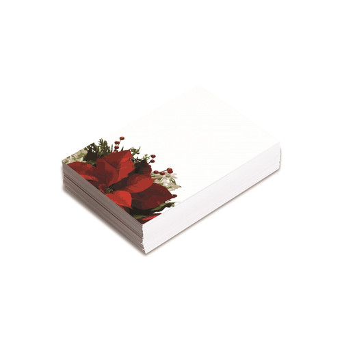 Poinsettia and Berries Florist Card (Pack of 25) Poinsettia and Berries Florist Card (Pack of 25)