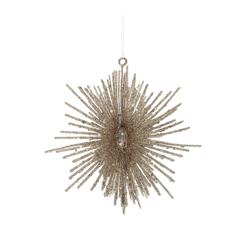 Glitter Firework Hanging Decoration - Gold (15cm) Glitter Firework Hanging Decoration - Gold (15cm)