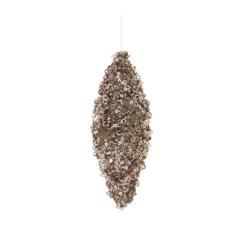 Gold Glitter Droplet Hanging Decoration (18cm) Gold Glitter Droplet Hanging Decoration (18cm)