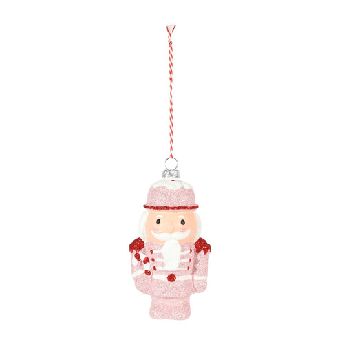 Pink Soldier with Candycane Hanging Decoration (12cm) Pink Soldier with Candycane Hanging Decoration (12cm)