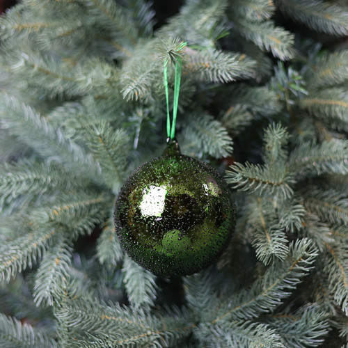 Green Glass Turone Bauble (12cm) Green Glass Turone Bauble (12cm)