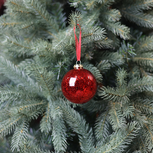 Red Glass Soleo Bauble (8cm) Red Glass Soleo Bauble (8cm)