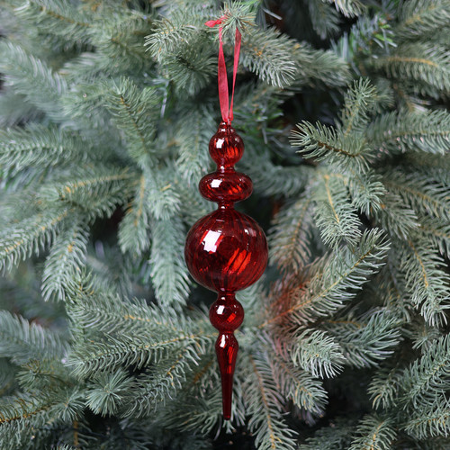 Red Glass Belvedere Finial (25cm) Red Glass Belvedere Finial (25cm)