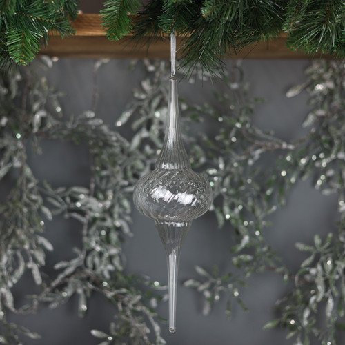 Clear Glass Vietri Finial (36cm) Clear Glass Vietri Finial (36cm)