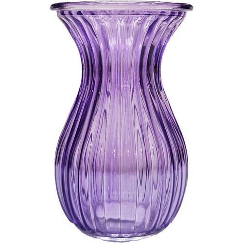 Lilac Harper Fluted & Flared??Glass Vase (14cm)