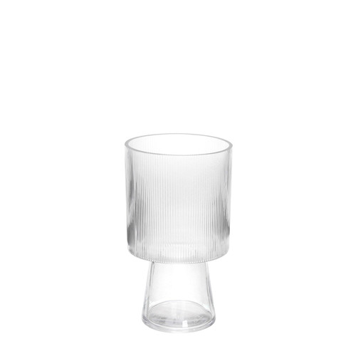 Clear Raised Ribbed??Vase (25cm) Clear Raised Ribbed??Vase (25cm)