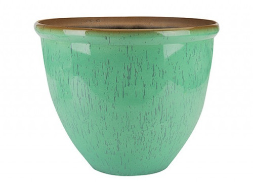 Turquoise Ceramic Look Planter (40cm) Turquoise Ceramic Look Planter (40cm)