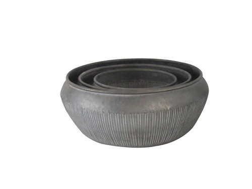 Grey Creation Legacy Zinc Bowl Planters (Set of 3) Grey Creation Legacy Zinc Bowl Planters (Set of 3)