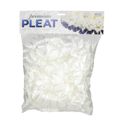 Premium Snow White Pleat Ribbon (50mm x 30m) Premium Snow White Pleat Ribbon (50mm x 30m)