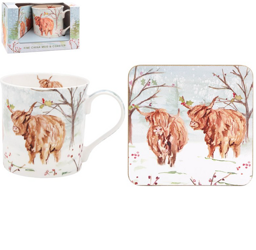 Highland Cow Mug & Coaster Highland Cow Mug & Coaster