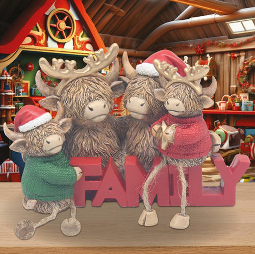 Highland Cow Family Ornament Highland Cow Family Ornament