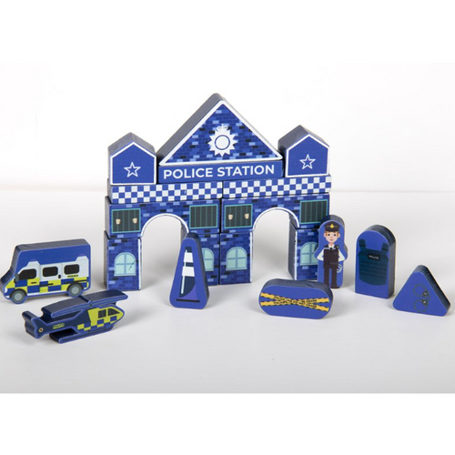 Retro Police Station Building Blocks Retro Police Station Building Blocks