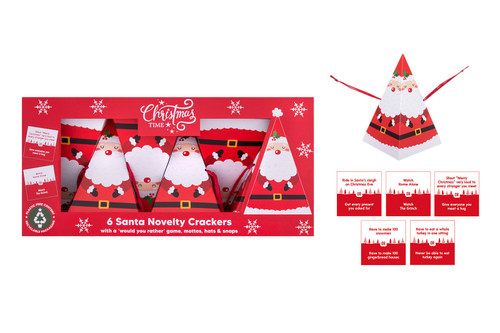 6 Santa Novelty Crackers 6 Santa Novelty Crackers