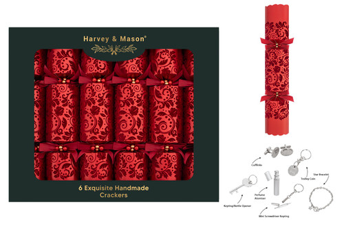 6 Exquisite Red Flock Crackers (13.5inch) 6 Exquisite Red Flock Crackers (13.5inch)