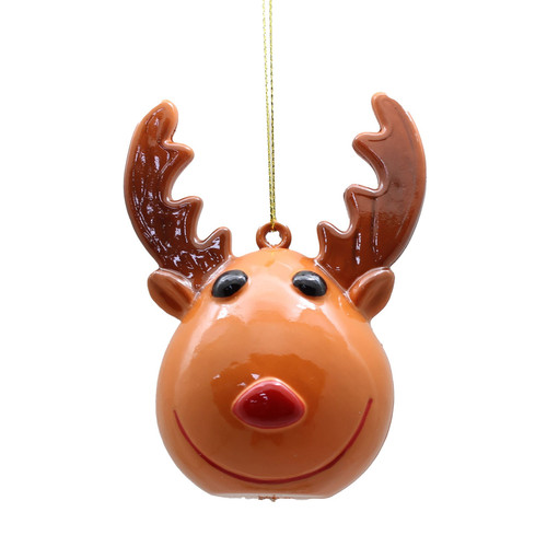 Jolly Reindeer Face Hanging Ornament (11cm) Jolly Reindeer Face Hanging Ornament (11cm)