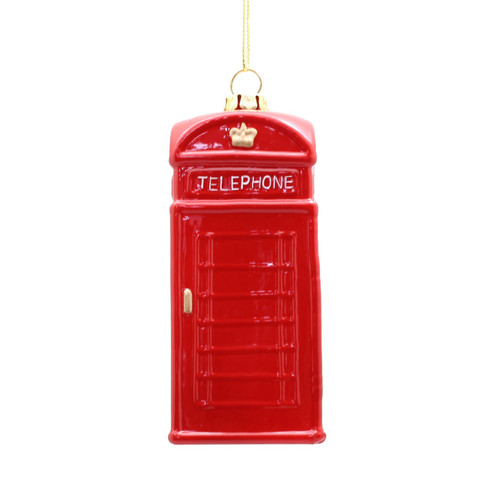 Red Telephone Box Hanging Ornament (11cm) Red Telephone Box Hanging Ornament (11cm)