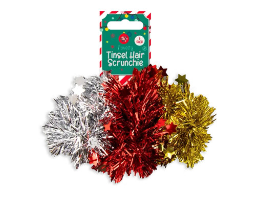 Tinsel Hair Scrunchies (Pack of 3) Tinsel Hair Scrunchies (Pack of 3)