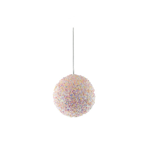 Pink Pastel Sparkle Bauble (10cm) Pink Pastel Sparkle Bauble (10cm)