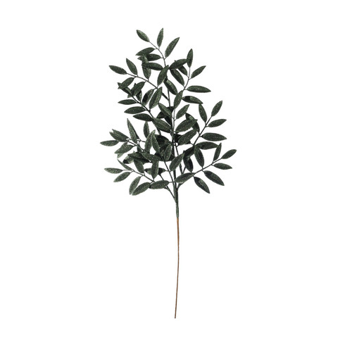 Dark Green Glitter Leaf Spray (60cm) Dark Green Glitter Leaf Spray (60cm)