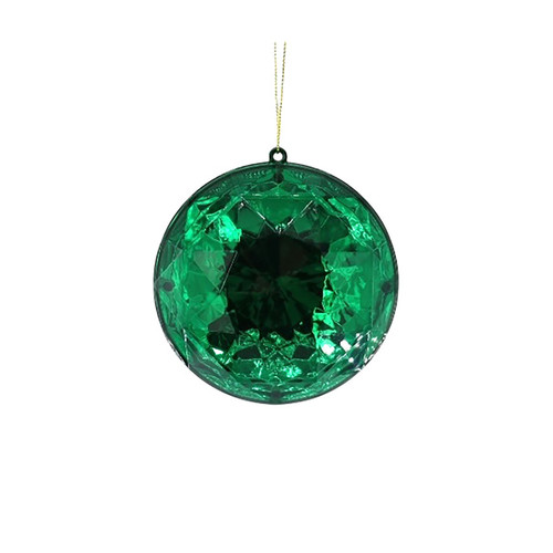Green Diamond Round Decoration (10cm) Green Diamond Round Decoration (10cm)
