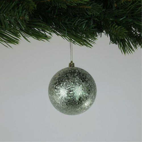 Crackle Green Baubles (10cm) (4 Pieces) Crackle Green Baubles (10cm) (4 Pieces)
